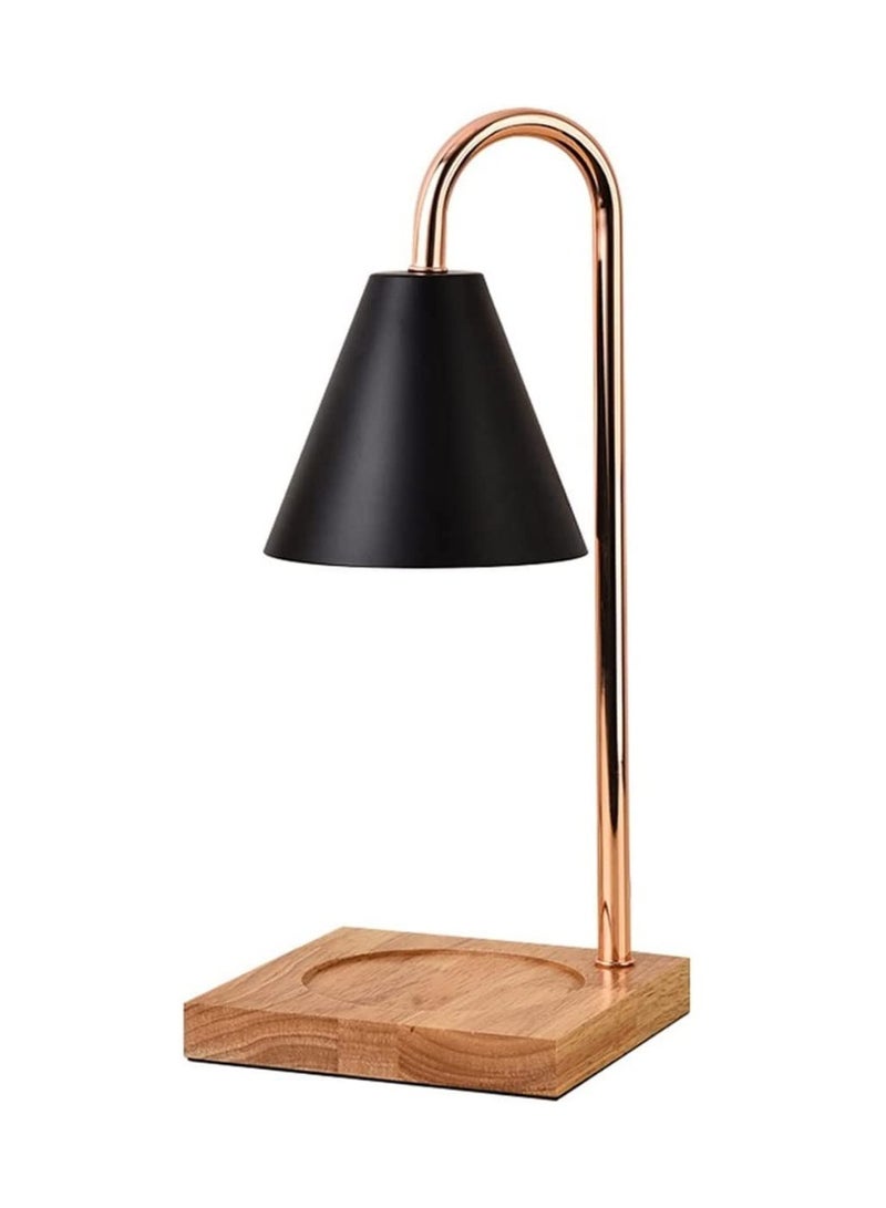 Candle Warmer Lamp, Dimmable Electric Wax Melter with Black Shade & Wood Base, Compatible with Large Jar Candles - Image 3