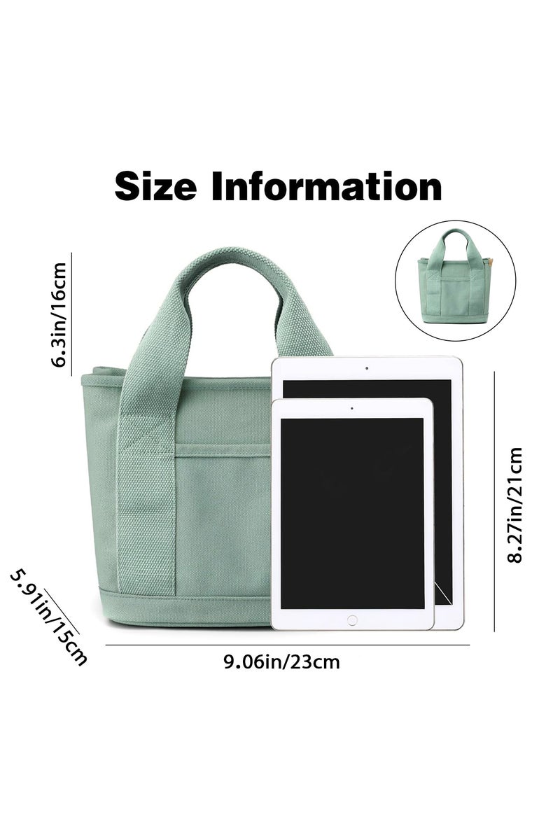 أوزيغالور حقيبة حمل قماشية خضراء للنساء | حقيبة كتف عصرية متعددة الجيوب للتسوق والعمل - Image 2