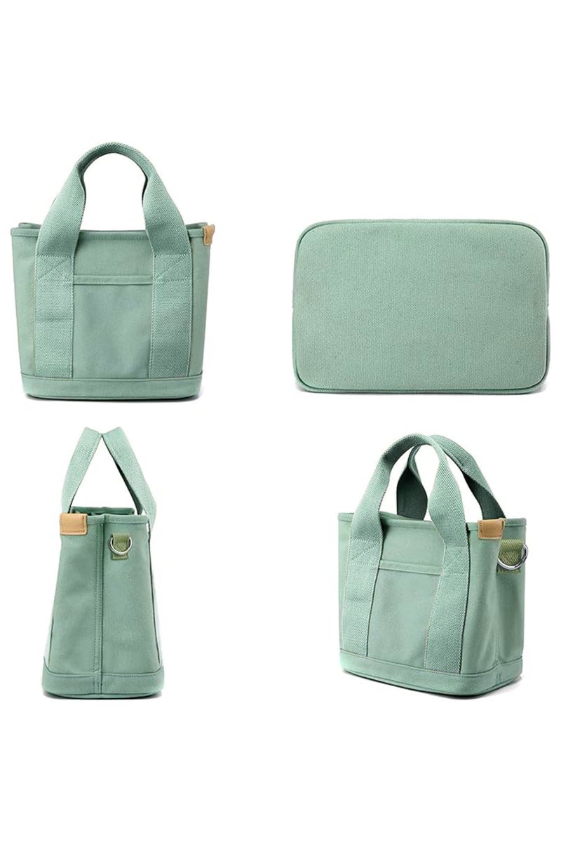 أوزيغالور حقيبة حمل قماشية خضراء للنساء | حقيبة كتف عصرية متعددة الجيوب للتسوق والعمل - Image 4
