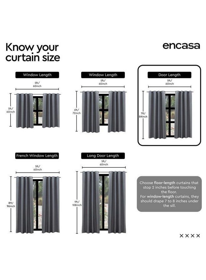 ستارة باب Encasa XO بلون سادة - أزرق ثلجي - لوحة واحدة (بطول 7 أقدام)، قماش قطني خفيف الوزن، طارد للضوء غير معتم، لغرفة المعيشة وغرفة النوم (مجموعة من قطعة واحدة)، غير شفافة - Image 5