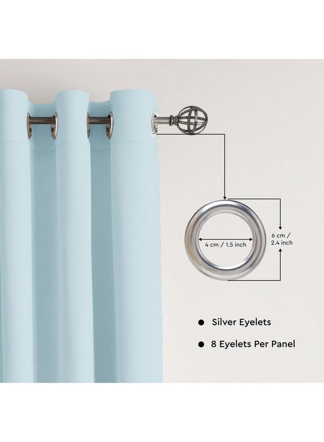 ستارة باب Encasa XO بلون سادة - أزرق ثلجي - لوحة واحدة (بطول 7 أقدام)، قماش قطني خفيف الوزن، طارد للضوء غير معتم، لغرفة المعيشة وغرفة النوم (مجموعة من قطعة واحدة)، غير شفافة - Image 2