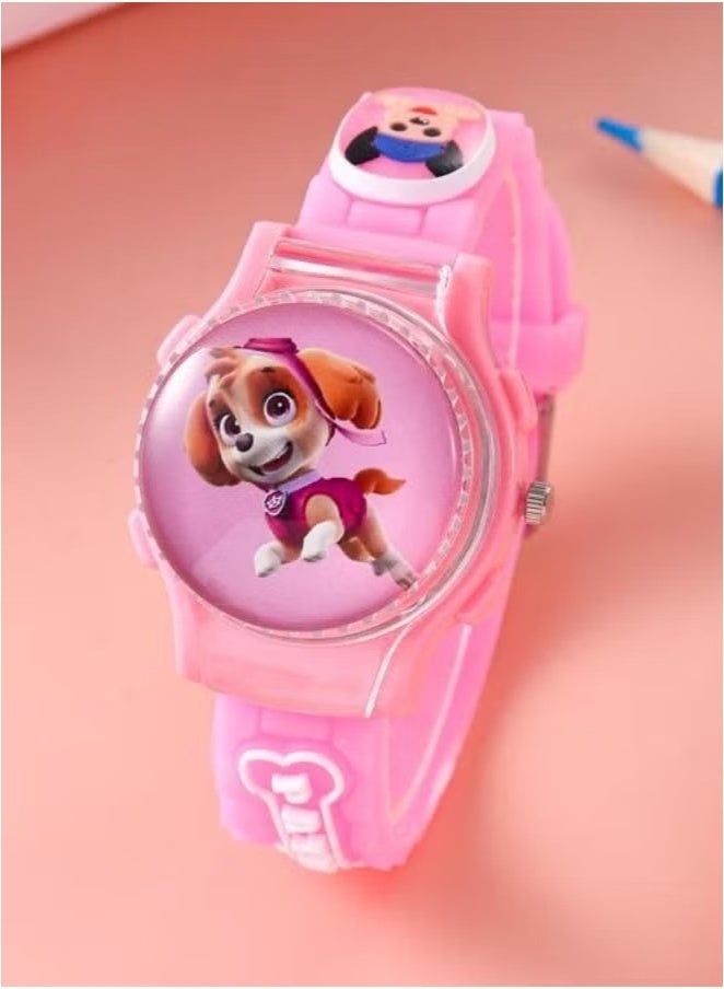 PAW PATROL Two-Piece Blue and Pink Rotating Dial Watch Set for Children (Combo with Rotatable Cover) - Image 4