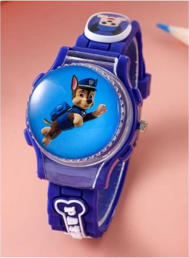 PAW PATROL Two-Piece Blue and Pink Rotating Dial Watch Set for Children (Combo with Rotatable Cover) - Image 5