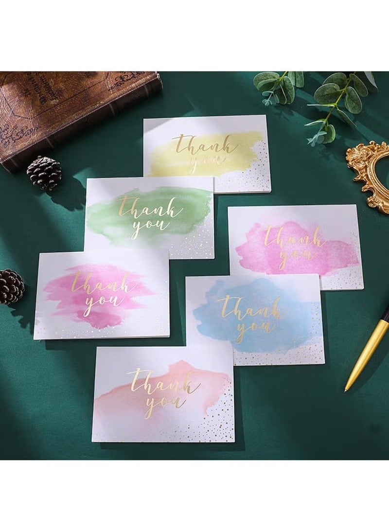 Watercolor Thank You Cards - 12 Packs with Envelopes for Wedding, Graduation, Teacher, Family - Image 1