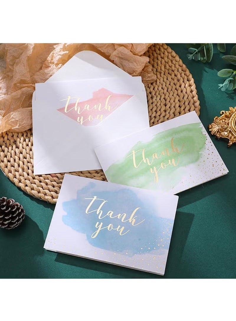 Watercolor Thank You Cards - 12 Packs with Envelopes for Wedding, Graduation, Teacher, Family - Image 2