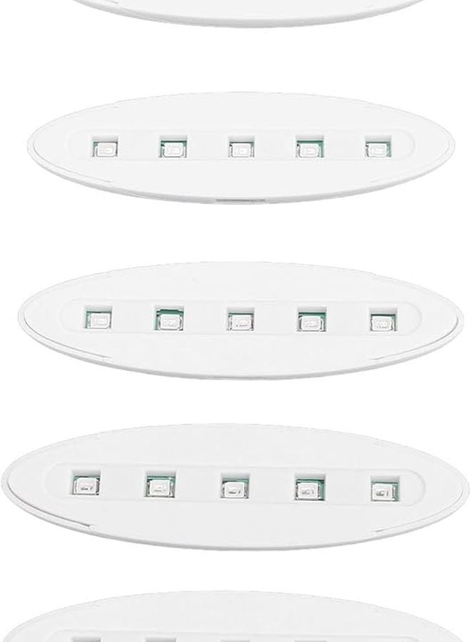 Acouto Portable USB Nail Art Lamp With 5 LED Beads 395nm Light White Oval - Image 1