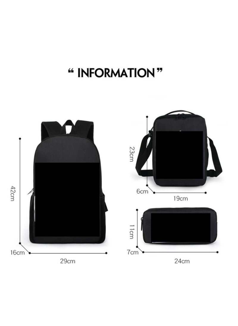 Generic - Cartoon anime backpack for primary and secondary school students, large capacity casual lightweight backpack, cartoon shoulder bag, pencil case, pencil case, and pencil case - Image 1