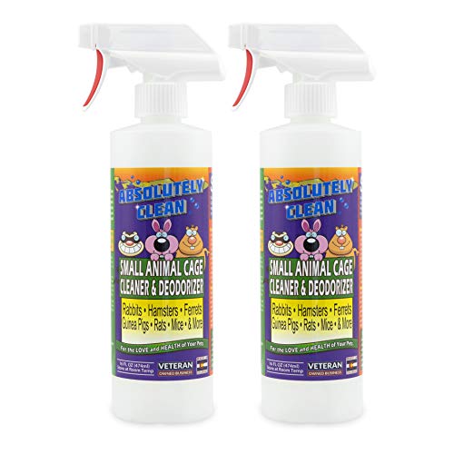 Absolutely Clean Amazing Small Animal Cage Cleaner, Just Spray/Wipe, Easily Removes Messes & Odors - Hamster Cages, Mice, Rat Cage, Guinea Pig Cage, Rabbit Cage, Ferret Cage, Dog Cage - USA Made - Image 1