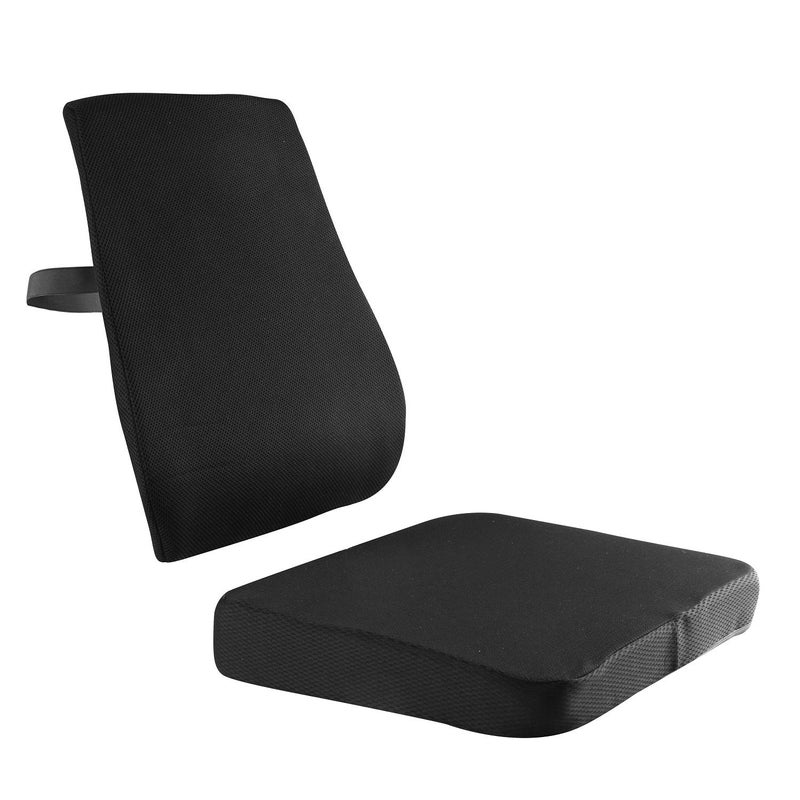 Metron Soft Seat Cushion Lumbar Support for Office Chair Car Wheelchair Memory Foam Pillow Washable Covers Pack of 2 pcs - Image 2