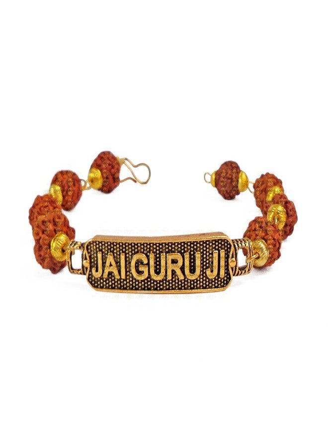 Viditi سوار فيديتي جوروجي للرجال | أساور جوروجي | أساور جورو جي | أساور جوروجي سواروب | أساور Guruji Blessings للرجال سوار Rudraksha Guru ji - Image 3
