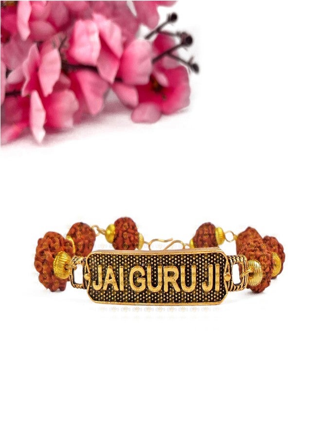 Viditi سوار فيديتي جوروجي للرجال | أساور جوروجي | أساور جورو جي | أساور جوروجي سواروب | أساور Guruji Blessings للرجال سوار Rudraksha Guru ji - Image 1