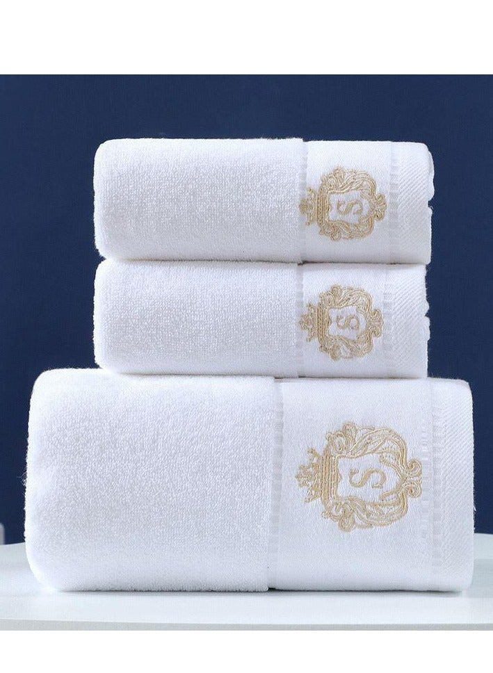 High-grade Cotton Towel Set Bathtowel + Face Towel Set Soft Bath Face Towel Handtowel Bathroom Towel Sets