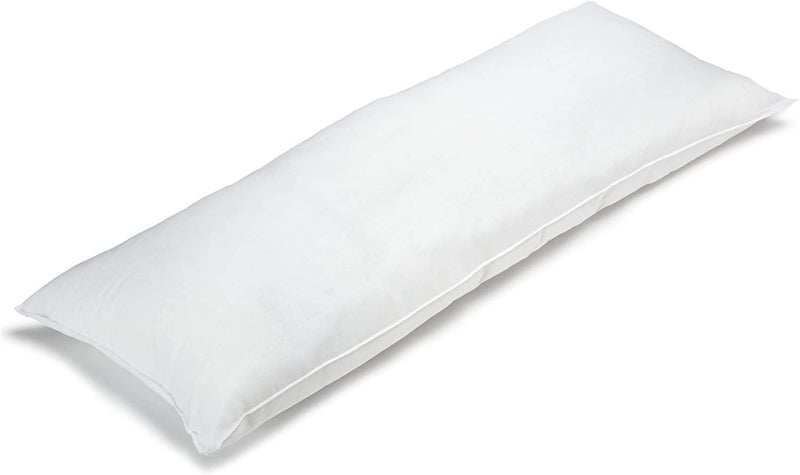 Indian Decor. 80401 Ultimate Comfort and Support: Body, Pregnancy, and Cuddle Pillow - 20x54 Inches for Relaxation, Sleep- White  - Image 1