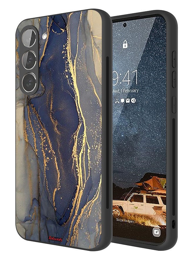 Tolwak Samsung Galaxy S23 Plus 5G Protective Case Cover Gliter Marble Pattern - Image 1