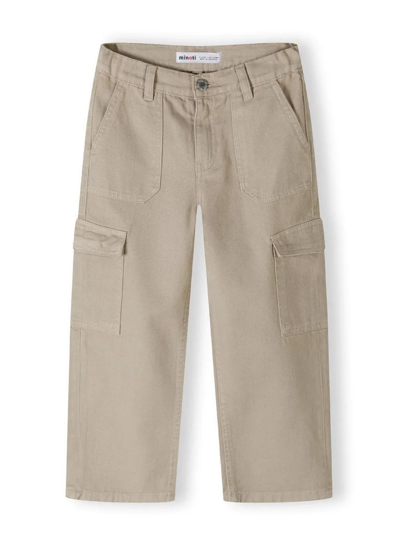 MINOTI Kids Girls Wide Leg Cargo Trousers