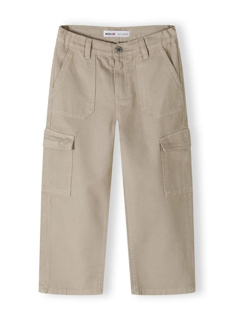 MINOTI Kids Girls Wide Leg Cargo Trousers