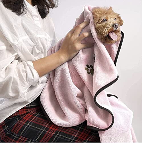 KUTKUT Pack of 2 Microfiber Dog Bath Towel Super Absorbent Pet Ultra Drying Towels for Medium & Large Dogs (SIZE: 140 cm x 70 cm) - Image 3