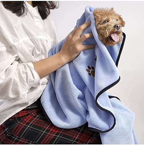 KUTKUT Pack of 2 Microfiber Dog Bath Towel Super Absorbent Pet Ultra Drying Towels for Medium & Large Dogs (SIZE: 140 cm x 70 cm) - Image 4