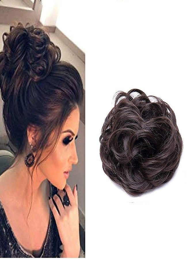 BeatStock 1 PCS Free Size Women's Curly Hair Bun Juda Rubber For Outing in Brown Color - Image 1