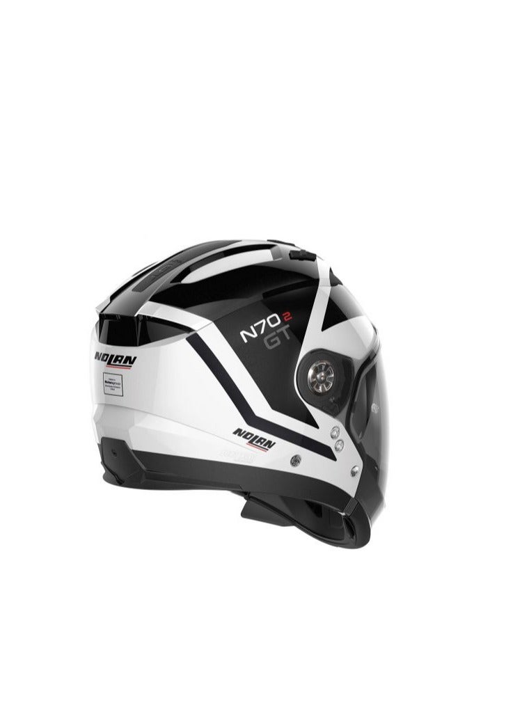 Nolan Helmet Crossover N70-2 GT GLARING N-COM 49 Metal White - Image 2