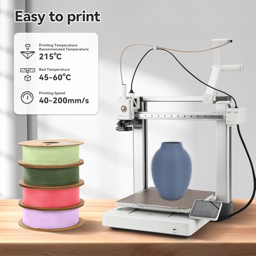 3DHoJor Matte PLA Filament 1.75mm, 1kg, Grey, 1.75mm Diameter, 2.2lbs Display Weight - Image 2