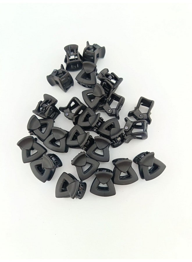 ادفانسد إستور مشابك شعر/مخالب صغيرة باللون الأسود للفتيات والنساء - حقيبة شعر صغيرة الحجم على شكل فراشة ومشابك شعر للنساء - عبوة من 24 قطعة - Image 1