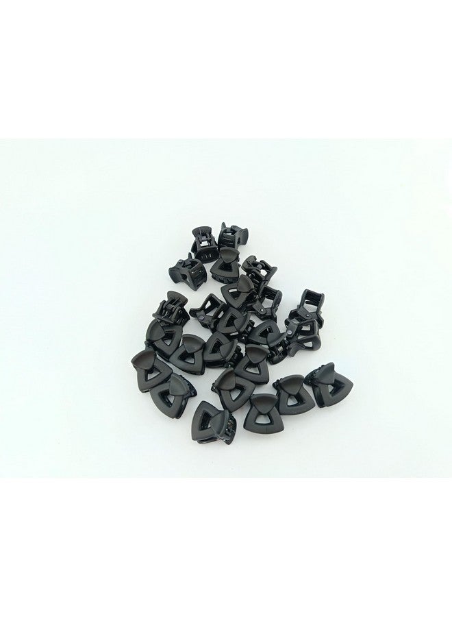 ادفانسد إستور مشابك شعر/مخالب صغيرة باللون الأسود للفتيات والنساء - حقيبة شعر صغيرة الحجم على شكل فراشة ومشابك شعر للنساء - عبوة من 24 قطعة - Image 3