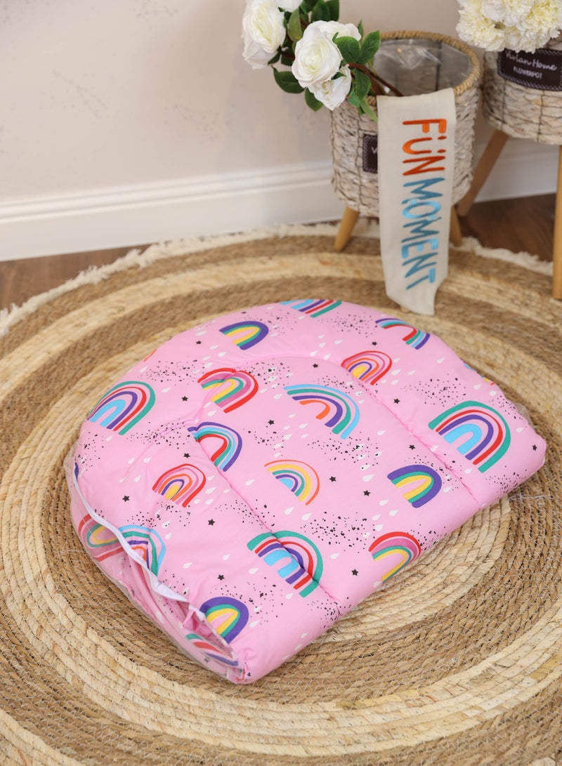 FUN MOMENT Ultra soft and breathable newborn sponge foldable mosquito net mattress with various designs 90×50cm - Image 4