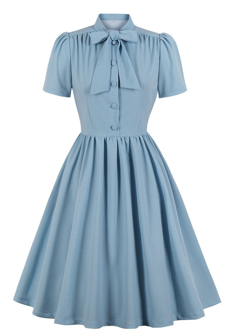 KUYING New Temperament Lace Up Big Swing Dress  - Image 1