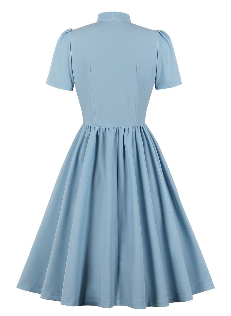 KUYING New Temperament Lace Up Big Swing Dress  - Image 2