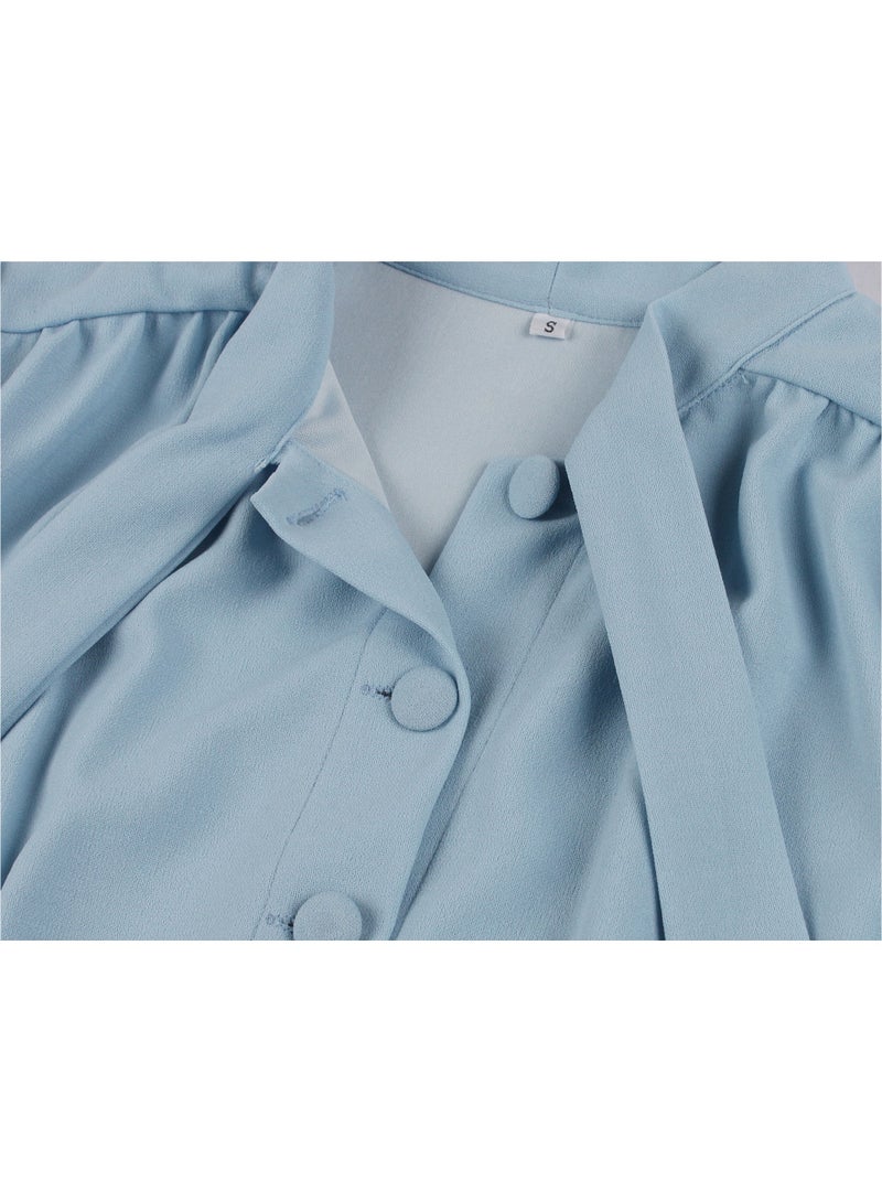 KUYING New Temperament Lace Up Big Swing Dress  - Image 3