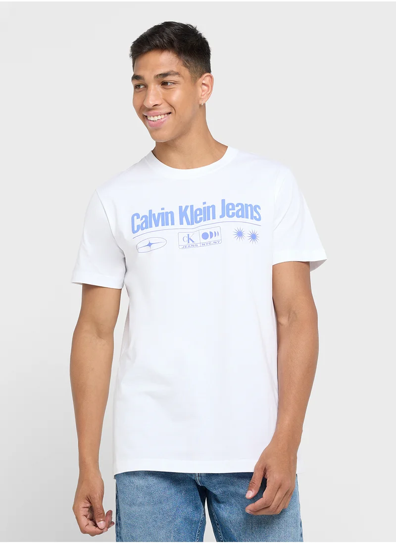 Calvin Klein Jeans Logo Crew Neck T-Shirt