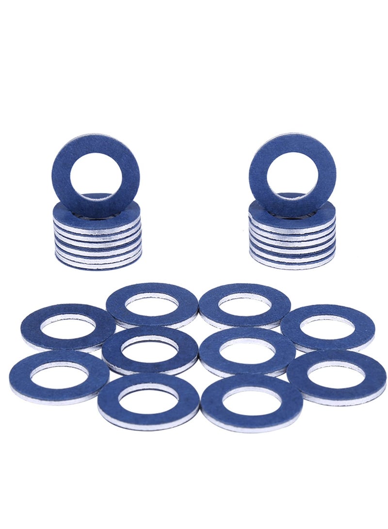 Zikra 24Pcs Aluminum Oil Drain Plug Gaskets for Toyota, Lexus, Scion - Crush Washer Seals Replacement for Part # 90430-12031, Compatible with Oil Drain Plug Washers - Image 1