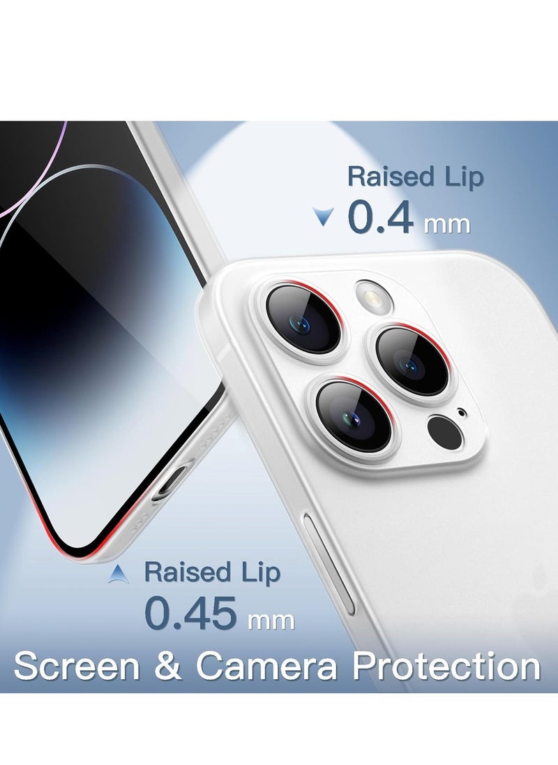 ELTRAZONE Ultra Slim (0.35mm Thin) Case for iPhone 14 Pro 6.1-Inch | Camera Lens Cover Full Protection | Lightweight Matte Finish PP Hard Minimalist Case | Supports Wireless Charging | Frosted Clear - Image 4