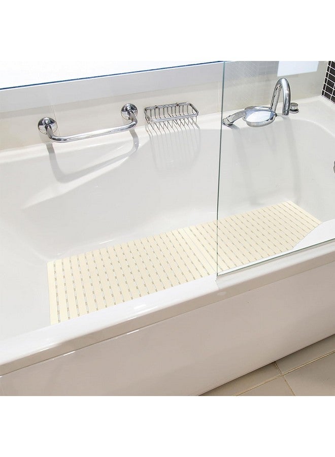 Home-Cloud Homecloud Shower Mat Bathtub Mat Non Slip, Bath Mat for Shower, with Suction Cups Drainage Holes, Foot Massage Exfoliating (Beige) - Image 5