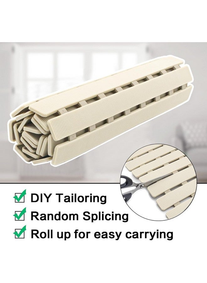 Home-Cloud Homecloud Shower Mat Bathtub Mat Non Slip, Bath Mat for Shower, with Suction Cups Drainage Holes, Foot Massage Exfoliating (Beige) - Image 4