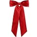 WantGor Long Tail Bow Hair Clips Hair Ribbon Bows Satin Bowknot Clip Large Hair Barrettes Cute Ponytail Holder Hair Accessories for Women Daily Party Wedding Prom Red - Image 2