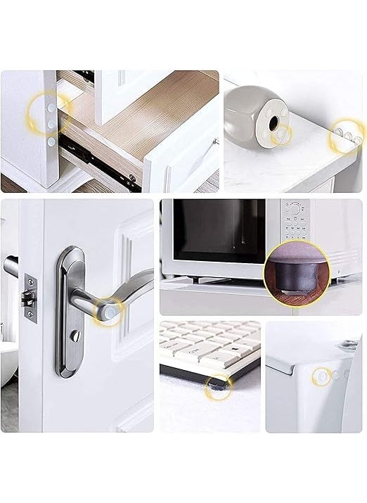 Veemok Veemok Round SelfAdhesive Silicone Bumper Pads Door Furniture Protector Mute Buffer Stoppers for Cabinets Drawers Glass Tables Walls Set of 100 Pieces 3x8mm ClearWhite  - Image 5