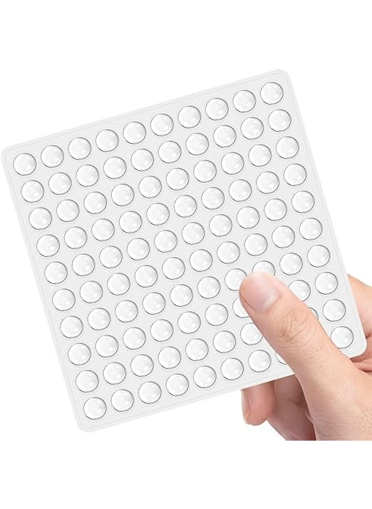 Veemok Veemok Round SelfAdhesive Silicone Bumper Pads Door Furniture Protector Mute Buffer Stoppers for Cabinets Drawers Glass Tables Walls Set of 100 Pieces 3x8mm ClearWhite  - Image 1