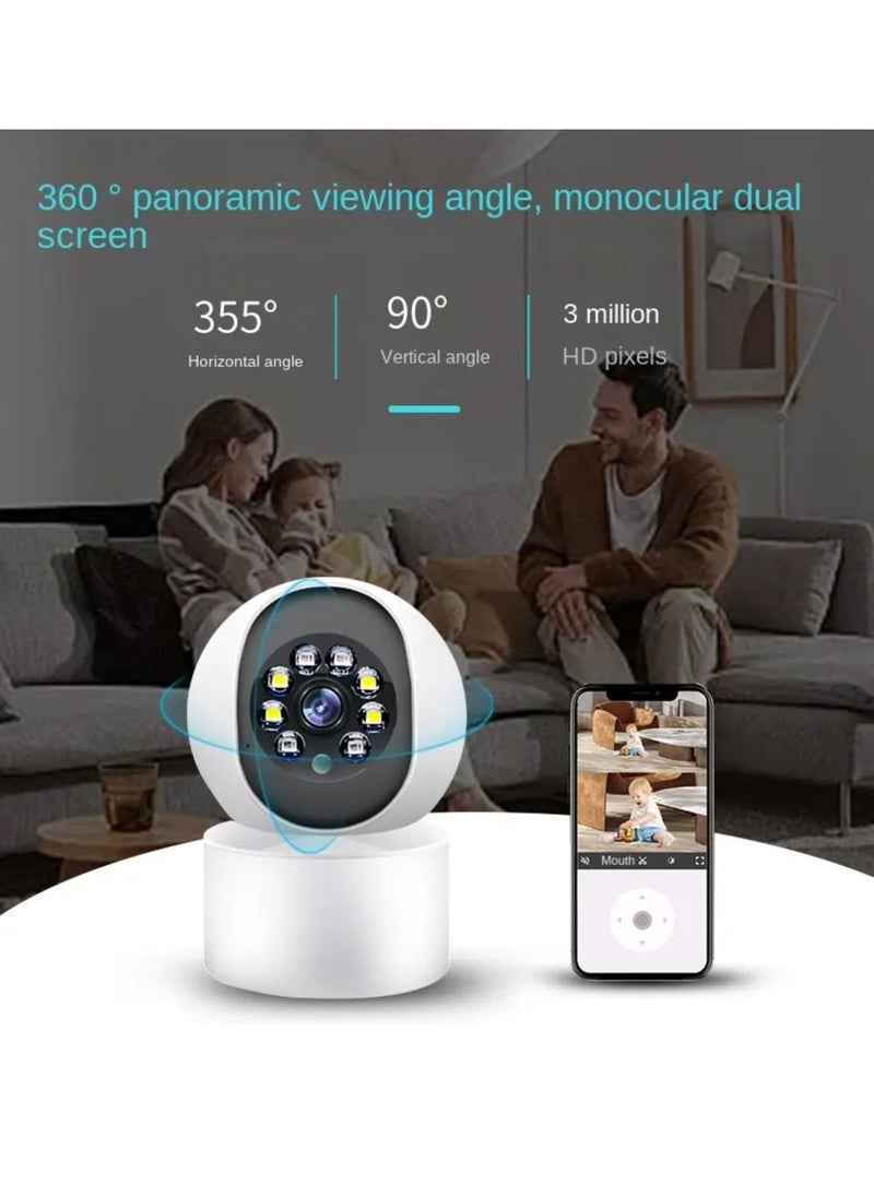 Generic - Home Security CCTV 360 PTZ Camera Two Way Audio Infrared Night Vision Remote Monitoring Wireless WiFi Indoor IP Camera - Image 1