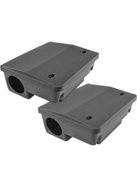 005 S2 Rat And Mouse Bait Station Trap Set Of 2 Safe For Children And Pe Black