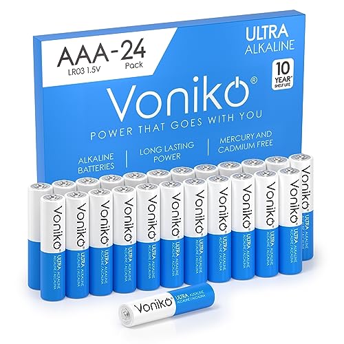 Voniko Ultra AAA Batteries 24 Pack - Alkaline Triple A Battery, Ultra Long-Lasting for All Your Devices, 10-Year Shelf Life, Leak-Proof & Mercury-Free - Image 1