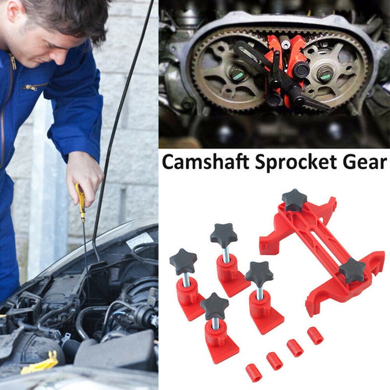 5 Dual Cam Clamp Camshaft Engine Timing Locking Tool Universal Type Sprocket Gear Kit - Image 2