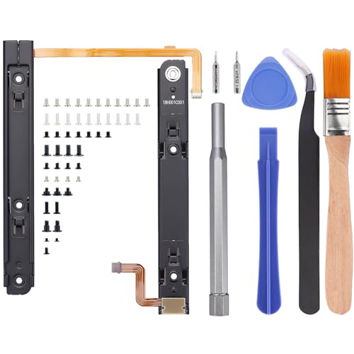 Ikpek Left & Right Metal Slide Rail Replacement for Nintendo Switch OLED HEG-001 Console - Image 1