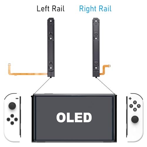 Ikpek Left & Right Metal Slide Rail Replacement for Nintendo Switch OLED HEG-001 Console - Image 2