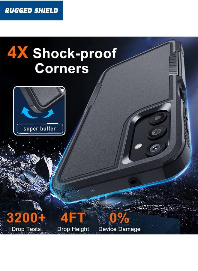 RUGGED SHIELD Samsung Galaxy A25 Case Cover, Dual Layer Protective Heavy Duty Cell Phone Case for Samsung A25, Super Shockproof Drop Proof Protective Case Cover for Samsung Galaxy A25 5G, Black  - Image 2