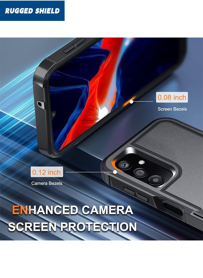 RUGGED SHIELD Samsung Galaxy A25 Case Cover, Dual Layer Protective Heavy Duty Cell Phone Case for Samsung A25, Super Shockproof Drop Proof Protective Case Cover for Samsung Galaxy A25 5G, Black  - Image 3