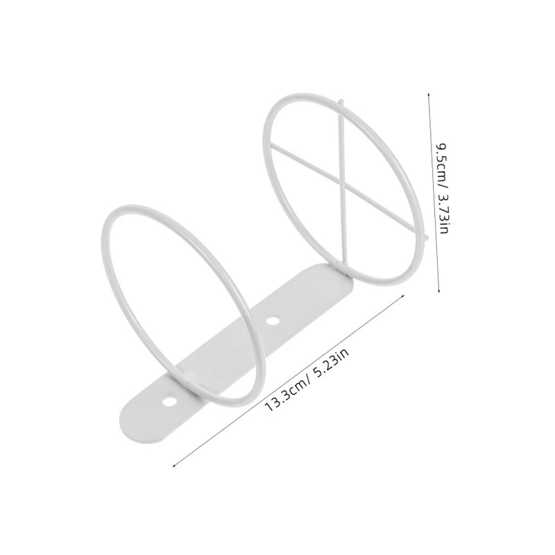 Wall Mounted Wine Rack Holder 2 Pcs White Storage Organizer For Kitchen Bar Dining Room - Image 3