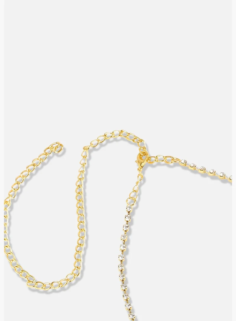 SOHI Silver Plated Designer Party Necklace and Earring Set For Women