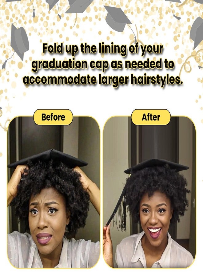 Somcthao Upgraded 2-Pack Graduation-Cap Headband - Secures Your Hair Style, Graduation Cap Insert, Graduation Gift - Image 4